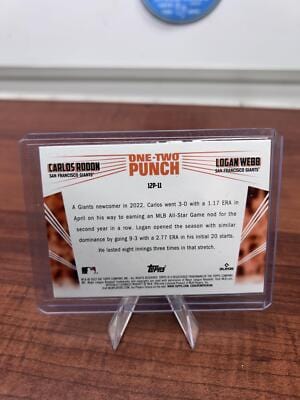 Cheap Sneaks Footwear/Sports Cards Baseball Card 2023 Topps #12P-11 Carlos Rodon / Logan Webb One-Two Punch
