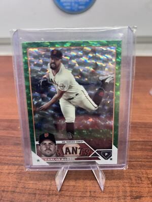 Cheap Sneaks Footwear/Sports Cards Baseball Card 2023 Topps #179 Carlos Rodón Green Foil #/499