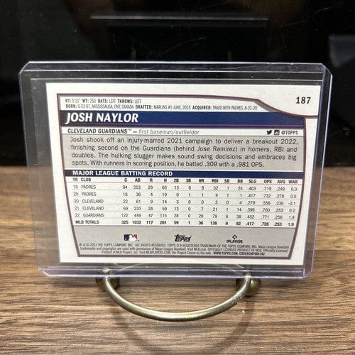 Cheap Sneaks Footwear/Sports Cards Baseball Card 2023 Topps Big League #187 Josh Naylor NM-MT Guardians ID:51438