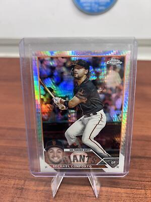 Cheap Sneaks Footwear/Sports Cards Baseball Card 2023 Topps Chrome #219 Michael Conforto Prism Refractor
