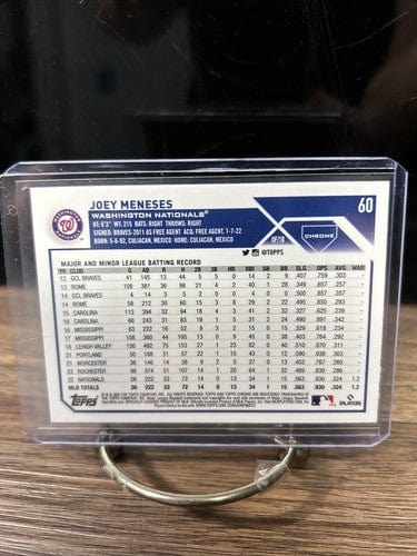 Cheap Sneaks Footwear/Sports Cards Baseball Card 2023 Topps Chrome #60 Joey Meneses Washington Nationals Baseball card