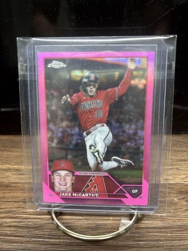 Cheap Sneaks Footwear/Sports Cards Baseball Card 2023 Topps Chrome #86 Jake McCarthy Pink Refractor Arizona Diamondback