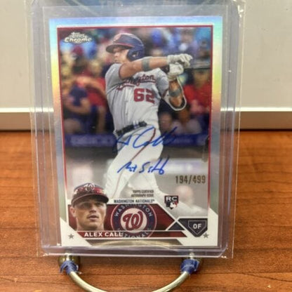Cheap Sneaks Footwear/Sports Cards Baseball Card 2023 Topps Chrome Alex Call Refractor Auto 194/499 RC Nationals