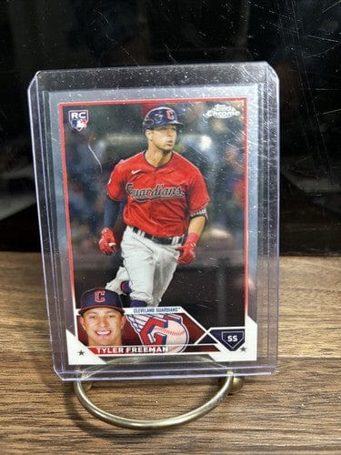 Cheap Sneaks Footwear/Sports Cards Baseball Card 2023 Topps Chrome Base Card 16 Tyler Freeman - Cleveland Guardians RC