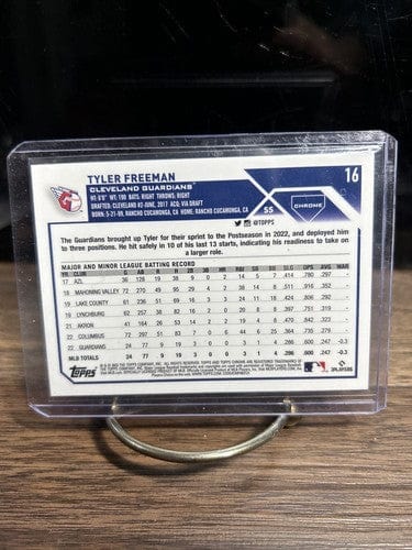 Cheap Sneaks Footwear/Sports Cards Baseball Card 2023 Topps Chrome Base Card 16 Tyler Freeman - Cleveland Guardians RC