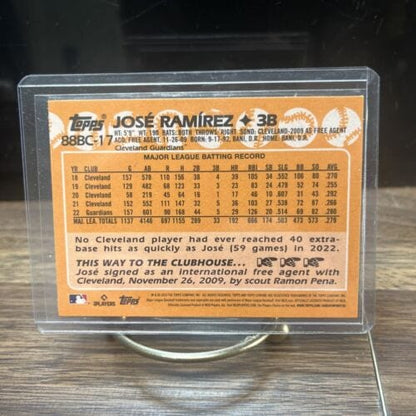 Cheap Sneaks Footwear/Sports Cards Baseball Card 2023 Topps Chrome Baseball #88BC-17 JOSE RAMIREZ 1988 Silver Refractor