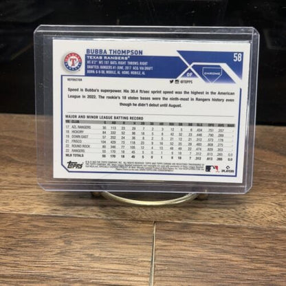 Cheap Sneaks Footwear/Sports Cards Baseball Card 2023 Topps Chrome Baseball Bubba Thompson RC Refractor #58 Texas Range