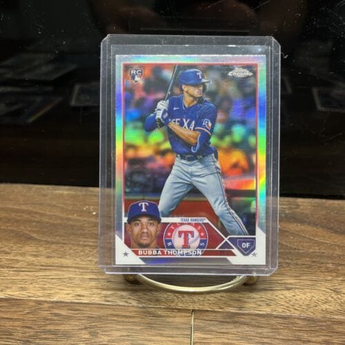 Cheap Sneaks Footwear/Sports Cards Baseball Card 2023 Topps Chrome Baseball Bubba Thompson RC Refractor #58 Texas Range