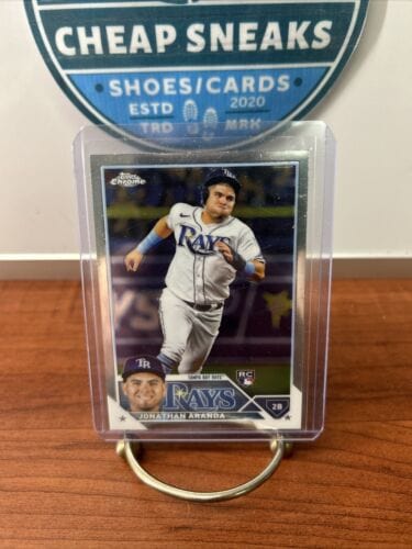 Cheap Sneaks Footwear/Sports Cards Baseball Card 2023 Topps Chrome Baseball Jonathan Aranda RC #18 Rookie Rays