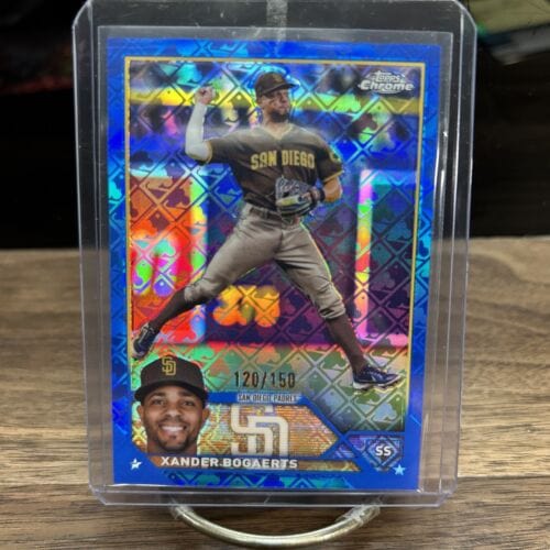 Cheap Sneaks Footwear/Sports Cards Baseball Card 2023 TOPPS CHROME BLUE LOGOFRACTOR PADRES XANDER BOGAERTS 120/150