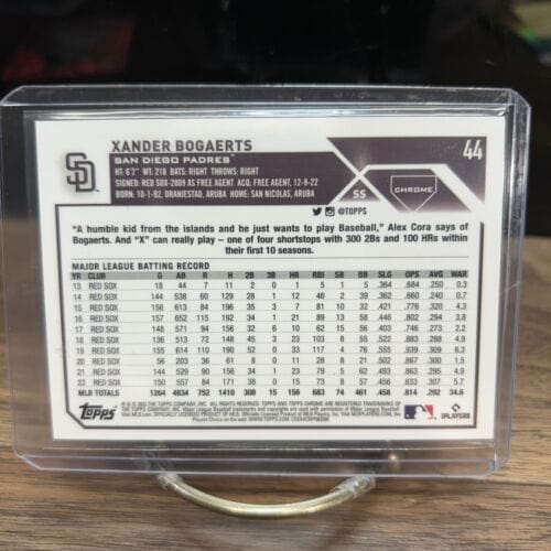 Cheap Sneaks Footwear/Sports Cards Baseball Card 2023 TOPPS CHROME BLUE LOGOFRACTOR PADRES XANDER BOGAERTS 120/150