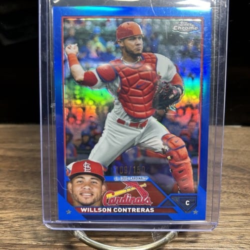 Cheap Sneaks Footwear/Sports Cards Baseball Card 2023 Topps Chrome Blue Refractor Willson Contreras 109/150 St Louis Ca