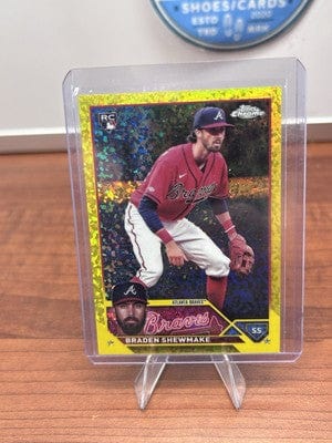 Cheap Sneaks Footwear/Sports Cards Baseball Card 2023 Topps Chrome Braden Shewmake Yellow Diamond Rookie /75