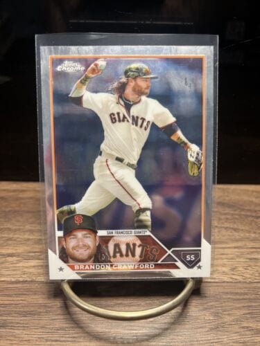 Cheap Sneaks Footwear/Sports Cards Baseball Card 2023 Topps Chrome Brandon Crawford San Francisco Giants #195