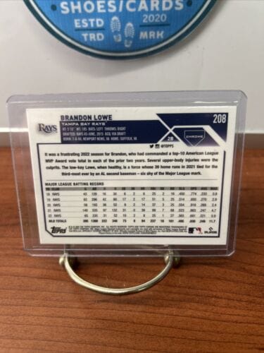 Cheap Sneaks Footwear/Sports Cards Baseball Card 2023 Topps Chrome Brandon Lowe Tampa Bay Rays #208