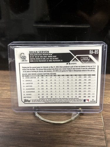 Cheap Sneaks Footwear/Sports Cards Baseball Card 2023 Topps Chrome Brian Serven Autographed Aqua Wave Rockies ROOKIE RC