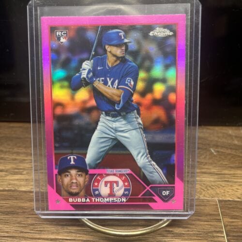 Cheap Sneaks Footwear/Sports Cards Baseball Card 2023 Topps Chrome Bubba Thompson Rookie Pink Refractor #58