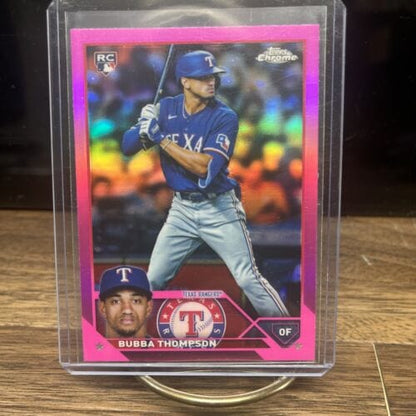 Cheap Sneaks Footwear/Sports Cards Baseball Card 2023 Topps Chrome Bubba Thompson Rookie Pink Refractor #58