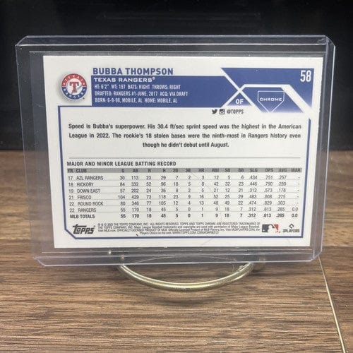 Cheap Sneaks Footwear/Sports Cards Baseball Card 2023 Topps Chrome Bubba Thompson Rookie Pink Refractor #58