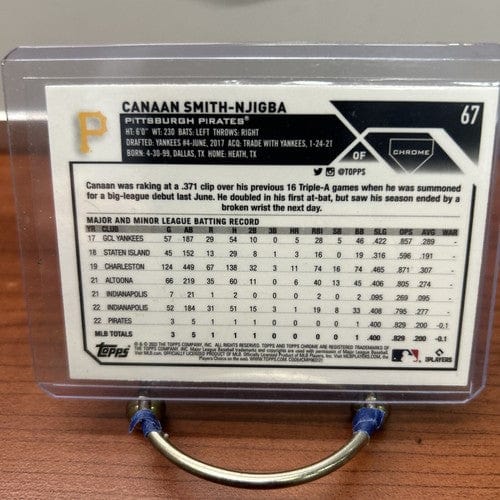 Cheap Sneaks Footwear/Sports Cards Baseball Card 2023 Topps Chrome Canaan Smith-Njigba Rookie Card RC #67 Pittsburgh Pi