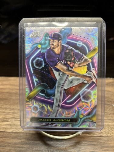 Cheap Sneaks Footwear/Sports Cards Baseball Card 2023 Topps Chrome Cosmic Jacob Degrom Nucleus Refractor SP #159