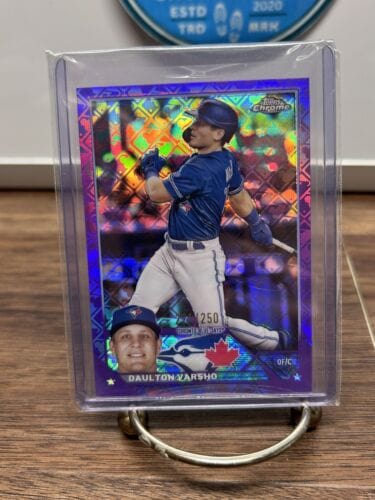 Cheap Sneaks Footwear/Sports Cards Baseball Card 2023 Topps Chrome Daulton Varsho Blue Jays Purple Logofactor Refractor