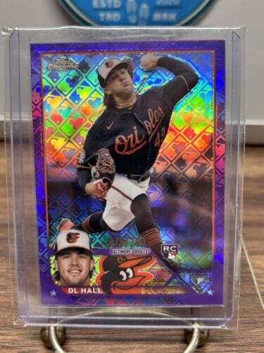 Cheap Sneaks Footwear/Sports Cards Baseball Card 2023 Topps Chrome DL Hall RC Baltimore Orioles Purple Logofractor Refr