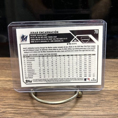 Cheap Sneaks Footwear/Sports Cards Baseball Card 2023 Topps Chrome JERAR ENCARNACION Rookie Card #78 X-Fractor Miami Ma