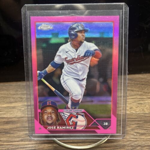 Cheap Sneaks Footwear/Sports Cards Baseball Card 2023 Topps Chrome Jose Ramirez #38 Pink Refractor