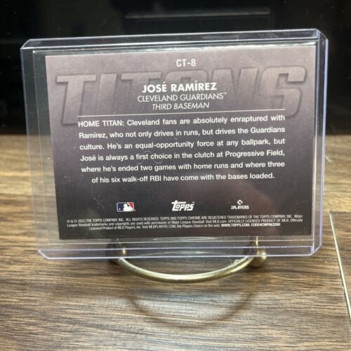 Cheap Sneaks Footwear/Sports Cards Baseball Card 2023 Topps Chrome JOSE RAMIREZ Titans Refractor Insert #CT-8 CLEVELAND
