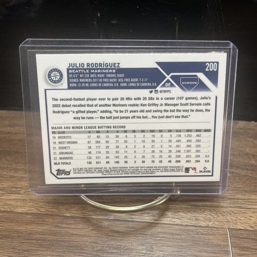 Cheap Sneaks Footwear/Sports Cards Baseball Card 2023 Topps Chrome Julio Rodriguez Rookie Cup #200 - Seattle Mariners