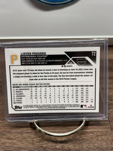 Cheap Sneaks Footwear/Sports Cards Baseball Card 2023 Topps Chrome Liover Peguero Pirates RC Purple Logofractor Refract