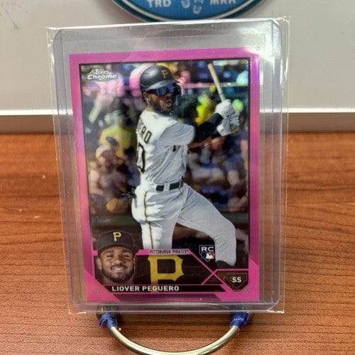 Cheap Sneaks Footwear/Sports Cards Baseball Card 2023 Topps Chrome Liover Peguero RC #72 Pink Refractor Pittsburgh Pira