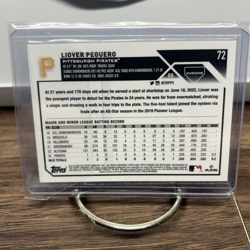 Cheap Sneaks Footwear/Sports Cards Baseball Card 2023 Topps Chrome Liover Peguero RC Pirates Pink Logofractor Refractor