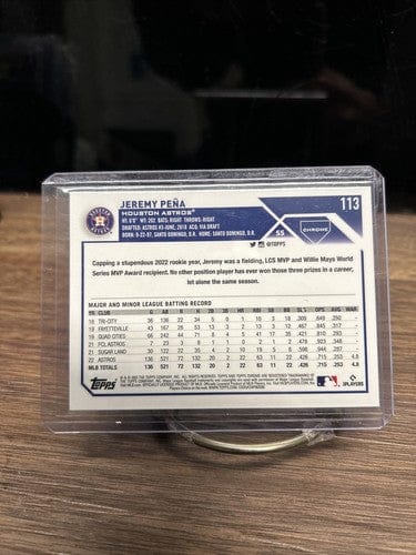 Cheap Sneaks Footwear/Sports Cards Baseball Card 2023 Topps Chrome Logofractor #113 Jeremy Pena Rookie Cup Houston Astr