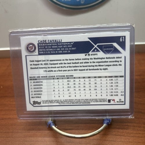 Cheap Sneaks Footwear/Sports Cards Baseball Card 2023 Topps Chrome Logofractor Cade Cavalli RC Rookie Card Nationals #6