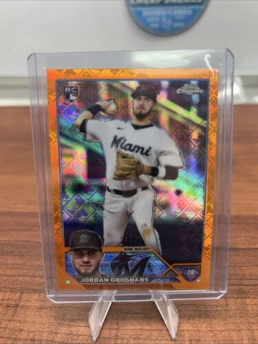 Cheap Sneaks Footwear/Sports Cards Baseball Card 2023 Topps Chrome Logofractor Edition - #9 Jordan Groshans (RC) Orange