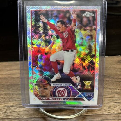 Cheap Sneaks Footwear/Sports Cards Baseball Card 2023 Topps Chrome Logofractor Joey Meneses RC Rookie Washington Nation