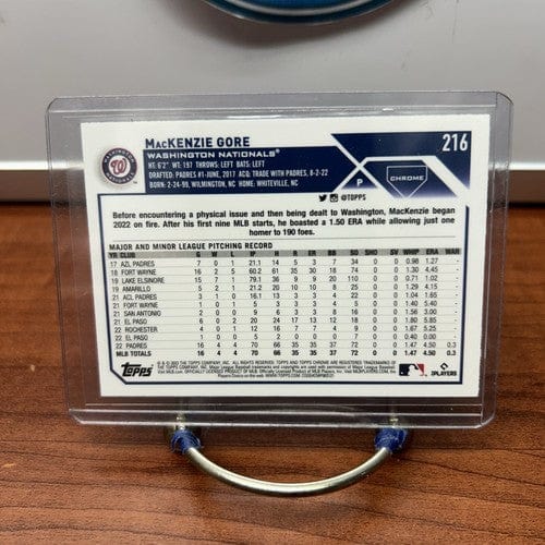 Cheap Sneaks Footwear/Sports Cards Baseball Card 2023 Topps Chrome MacKenzie Gore Washington Nationals #216