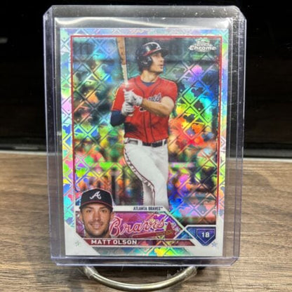 Cheap Sneaks Footwear/Sports Cards Baseball Card 2023 Topps Chrome MATT OLSON Logofractor Edition #163 BRAVES Card