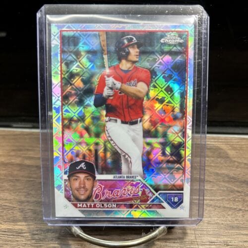 Cheap Sneaks Footwear/Sports Cards Baseball Card 2023 Topps Chrome MATT OLSON Logofractor Edition #163 BRAVES Card