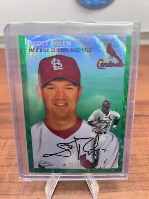 Cheap Sneaks Footwear/Sports Cards Baseball Card 2023 Topps Chrome Platinum Anniversary #136 Scott Rolen GREEN WAVE REF