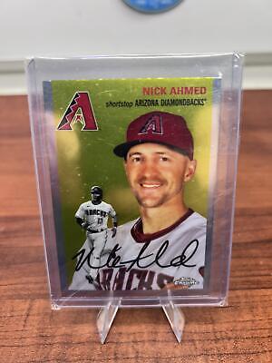 Cheap Sneaks Footwear/Sports Cards Baseball Card 2023 Topps Chrome Platinum Anniversary #181 Nick Ahmed Refractor
