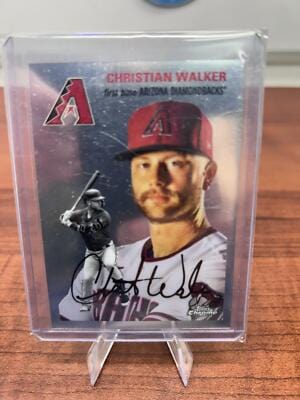 Cheap Sneaks Footwear/Sports Cards Baseball Card 2023 Topps Chrome Platinum Anniversary #185 Christian Walker