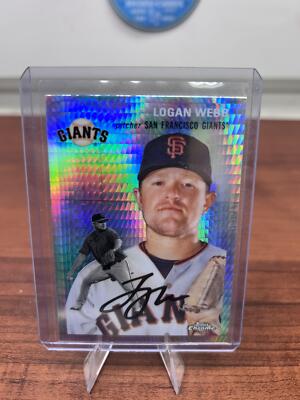 Cheap Sneaks Footwear/Sports Cards Baseball Card 2023 Topps Chrome Platinum Anniversary #370 Logan Webb Prism Refractor