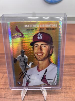 Cheap Sneaks Footwear/Sports Cards Baseball Card 2023 Topps Chrome Platinum Anniversary #87 Matthew Liberatore Prism Re