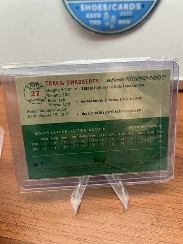Cheap Sneaks Footwear/Sports Cards Baseball Card 2023 Topps Chrome Platinum Anniversary Base #27 Travis Swaggerty RC Pi