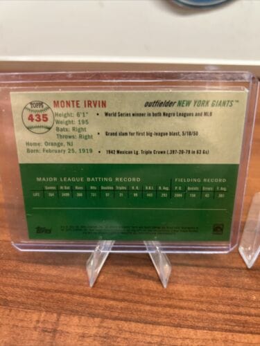 Cheap Sneaks Footwear/Sports Cards Baseball Card 2023 Topps Chrome Platinum Monte Irvin Mini Diamond /150 New York Gian