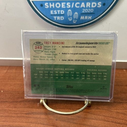 Cheap Sneaks Footwear/Sports Cards Baseball Card 2023 Topps Chrome Platinum Trey Mancini Gold Wave 34/50 Chicago Cubs