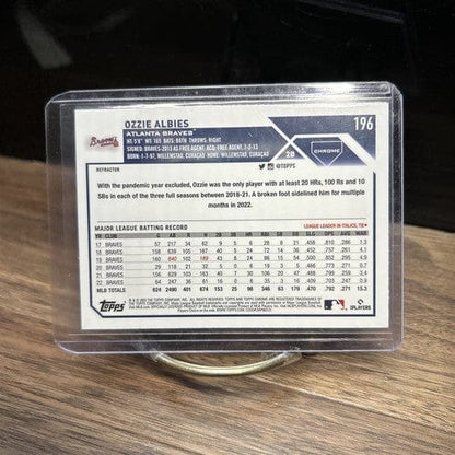 Cheap Sneaks Footwear/Sports Cards Baseball Card 2023 Topps Chrome Refractor 196 Ozzie Albies - Atlanta Braves